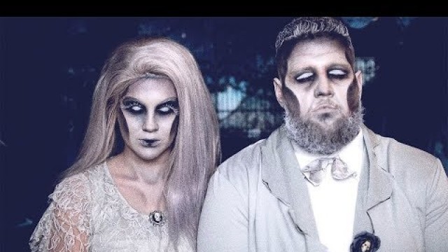 'My Fiancé Does His Own Halloween Makeup | Ghostly Bride & Groom'