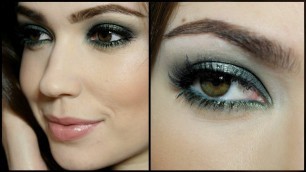 'Green Sparkle Makeup Tutorial | With LisaGregory'