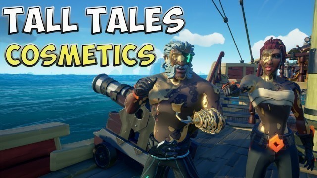 Sea of Thieves: All Tall Tales cosmetics shown in game