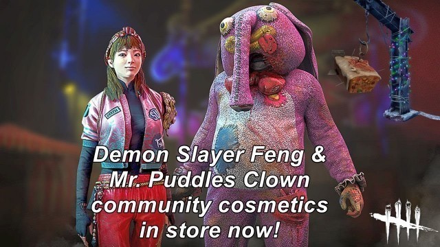 'Dead By Daylight| Demon Slayer Feng Min & Mr. Puddles Clown in store! #DeadbyDaylightPartner'