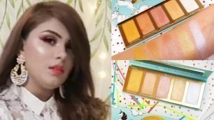 'Best highlighter available in hindi|Rude cosmetics unicorns fantasies highlights pallet'