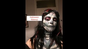 'Halloween look Nicole Guerriero Paint Splattered Skeleton M.M.M Teri'