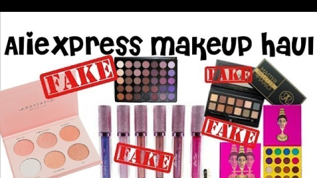 'Aliexpress makeup haul, fake Nicole guerriero glow kit,fake juvias place masquerade mini & more'