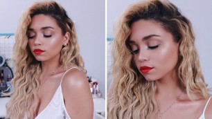 'Simple Glowing Summer Makeup | YSL Touche Éclat | Nicole Guerriero ABH Glow Kit | Ashley Bloomfield'