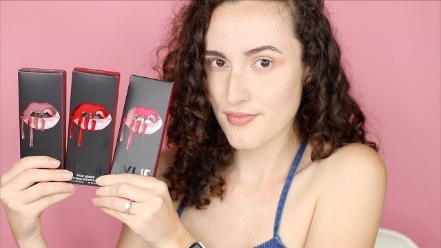 'Kylie Cosmetics | Extraordinary + Bad Lil Thing + Mind Ya Business | Lip Swatches on Fair Skin'