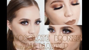 'Chocolate Bronze Fall Look | Kylie Cosmetics The Burgundy Palette'