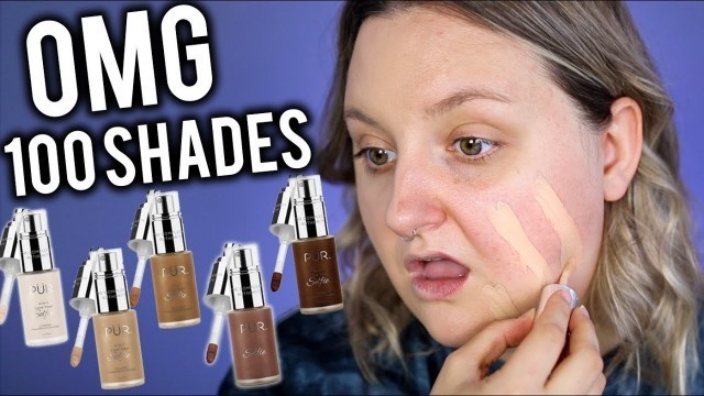 100 SHADES OF FOUNDATION!? PUR COSMETICS LOVE YOUR SELFIE REVIEW