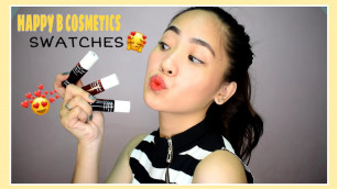 'HAPPY B COSMETICS WATER TINT SERIES SWATCHES | Alqueen Ilagan'