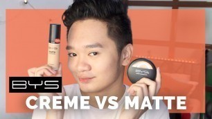 'BYS Creme vs Matte Foundation Review (Oily and Acne Prone!)'