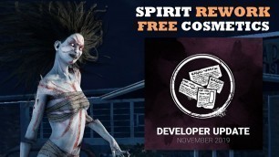 'Spirit Rework Details, FREE \"Exclusive\" Cosmetics - November Developer Update | Dead by Daylight'