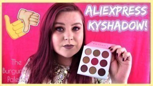 'ALIEXPRESS KYLIE BURGUNDY PALETTE + SWATCHES AND COMPARISON'