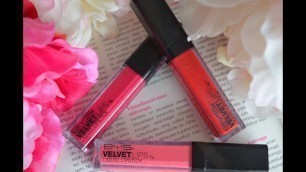 'BYS Cosmetics Velvet Lips Liquid Lipstick  Lip Swatches'