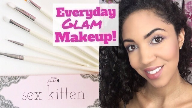 'Everyday Glam Makeup Tutorial - Featuring 100% Pure Sex Kitten Face Palette'