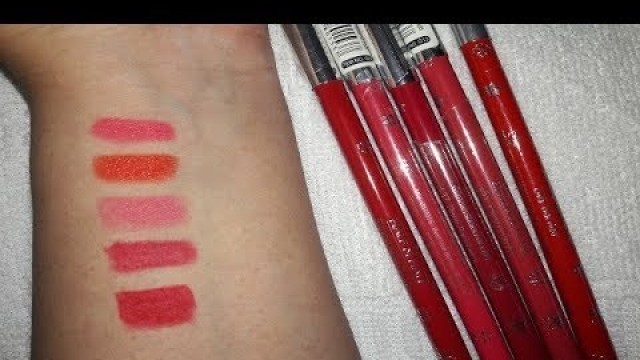 'Half n Half (7 Heaven) Glimmer-sticks - 5 shades|| review & affordable lip liner'