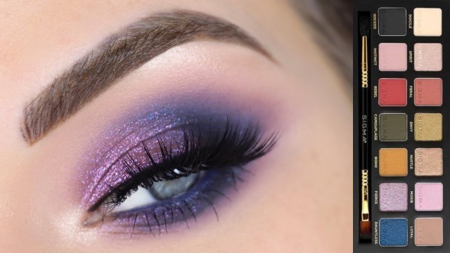 'Sigma Beauty Untamed Palette | Purple + Blue Eyeshadow Tutorial'