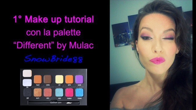 '1° tutorial different palette by Mulac cosmetics viola e rosa'