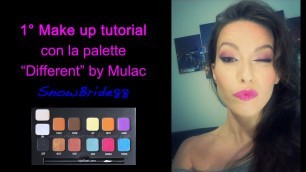 '1° tutorial different palette by Mulac cosmetics viola e rosa'