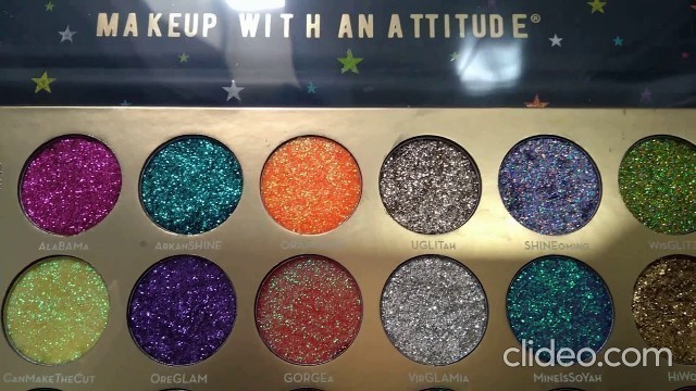 'Rude cosmetics united shades of glitter pallete'