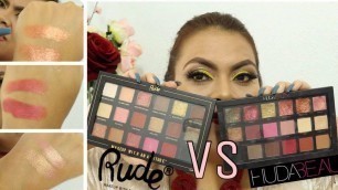 'BATALLA: HUDA BEAUTY VS RUDE COSMETICS - CON TODOS LOS SWATCHES'