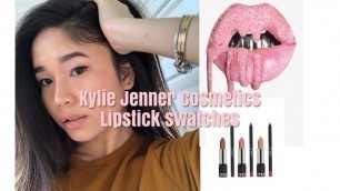 'KYLIE JENNER LIPSTICK UNBOXING-SWATCHES 2019 / 3 SHADES !!!!'