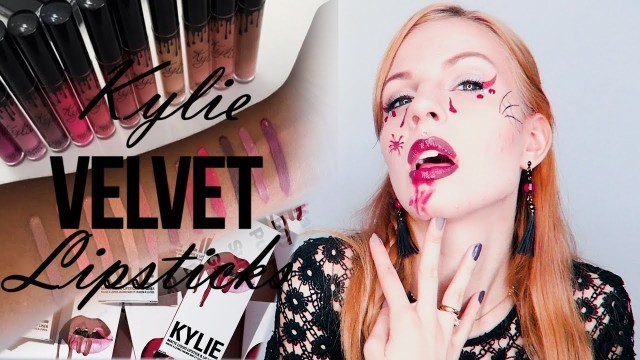 'NEW KYLIE VELVET LIPSTICKS + SWATCHES // HUGE Wetnwild Halloween Collection // Beauty News'