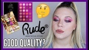 'RUDE COSMETICS LEGALLY NUDE EYESHADOW PALETTE REVIEW 