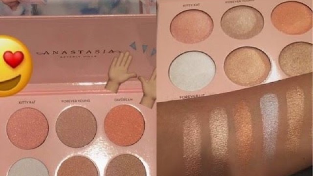 'Swatches of Nicole Guerriero X Anastasia Beverly Hills Glow Kit - Snapchat - dyf-tamanna'