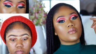 'CUTCREASE AND GLITTER WINGED LINER TRANSFORMATION|MULAC COSMETICS DIFFERENT II PALETTE| 2018 SLAY'