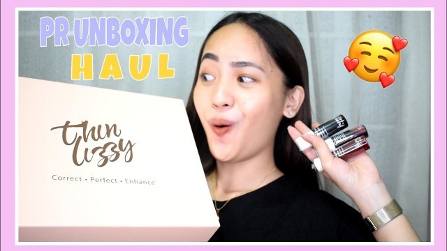 'PR UNBOXING HAUL ft. THIN LIZZY & HAPPY B COSMETICS(SOBRANG GAGANDA GHORL!)|Alqueen Ilagan'