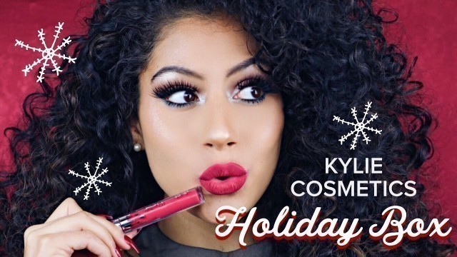 'THE BIG BOX! Kylie Cosmetics Holiday Box | Swatches & Review'