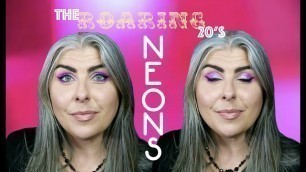 'GRWM Roaring 20\'s Neon Eye RUDE cosmetics'