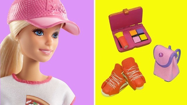 'DIY Barbie Accessories | Barbie Makeup Set,Sneaker,Bag | DIY Easy Barbie Accessories Crafts | Barbie'