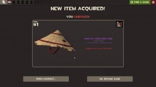 'Unusual Hong Kong Cone! Team Fortress 2 - Multi-Class Cosmetic Crate Unusual Unboxing!'