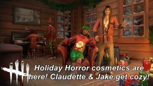 'Dead By Daylight| Holiday Horror cozy Claudette & Jake cosmetics are here!  #DeadbyDaylightPartner'