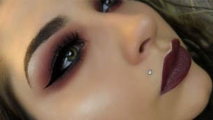 'Red Cranberry Smokey Eye Makeup Tutorial | Fall Glam makeup | Sigma beauty makeup tutorial'