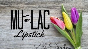 'Mulac Cosmetics Lipstick - All Collection, All shades'