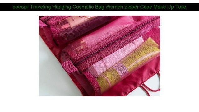 'Traveling Hanging Cosmetic Bag Women Zipper Case Make Up Toiletry Wash Bag Makeup Bags Necessaries'