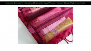 'Traveling Hanging Cosmetic Bag Women Zipper Case Make Up Toiletry Wash Bag Makeup Bags Necessaries'