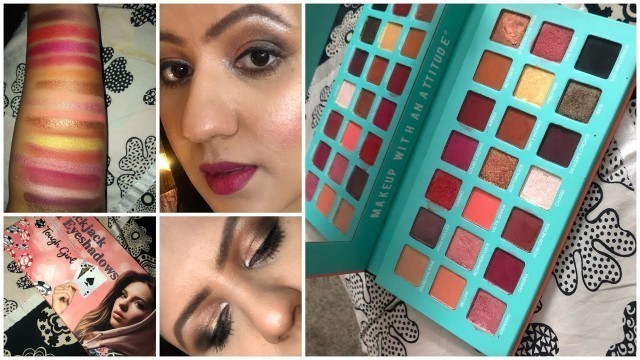 'Rude Cosmetics 21 Color Eyeshadow Palette Review & Swatches / Matte / Shimmer/ Metallic/ Textured'