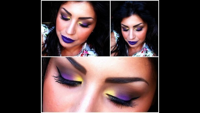 '- TUTORIAL N.7 - PURPLE & YELLOW MAKE UP MULAC COSMETICS | MAKE UP PASSION'