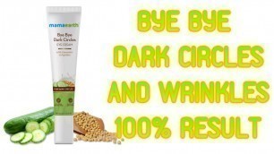 'MAMAEARTH BYE BYE DARK CIRCLES UNDER EYE CREAM REVIEW!! #mamaearthundereyecream'