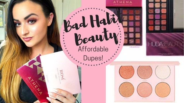 'Nicole Guerriero ABH & Huda Beauty Dupes for $11!? | Bad Habit Beauty Review'