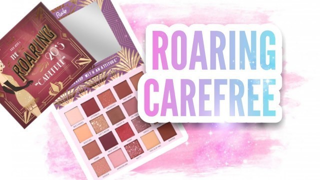 'PALETA DE SOMBRAS ROARING CAREFREE / RUDE COSMETICS / SWATCHES / 7 SOMBRAS BRILLANTE Y 13 MATE'