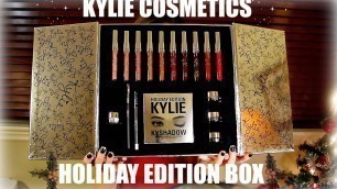 'UNBOXING/SWATCHES of Kylie Cosmetics Holiday Edition Box! | kathyywood'