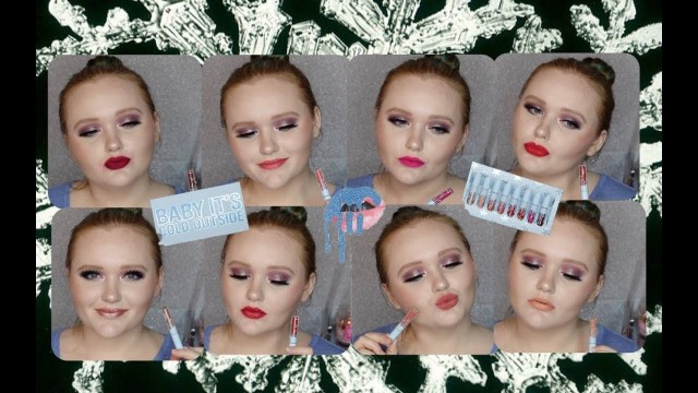 'KYLIE COSMETICS BABY IT\'S COLD OUTSIDE LIP SWATCHES | AllyBrianne'