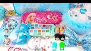 'Frozen Barbie Accessories Makeup Cosmetic Set Glitter Lip Gloss and morel'