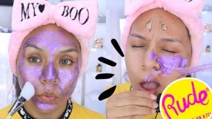 'PROBANDO MASCARILLAS Y EXFOLIANTE DE  RUDECOSMETICS'