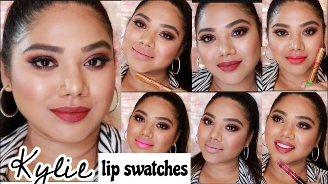 '45 KYLIE LIP SWATCH on INDIAN, medium-tan-dusky skin tones (Part 1) | SHAMVI KRISHNA'