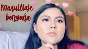 'TUTORIAL DE MAQUILLAJE PARA SALIR EN ESPAÑOL | KYLIE COSMETICS BURGUNDY PALETTE'