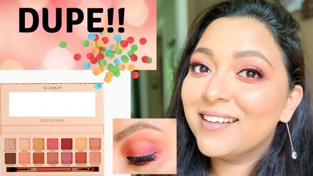 'Dupe for SIGMA Beauty Cor De Rosa Palette | Makeup Tutorial + Giveaway (description) |SMITHY SONY'